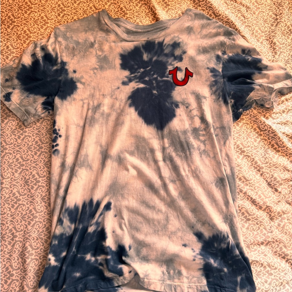 True Religion Kids Navy and White Tie-Dye Tee